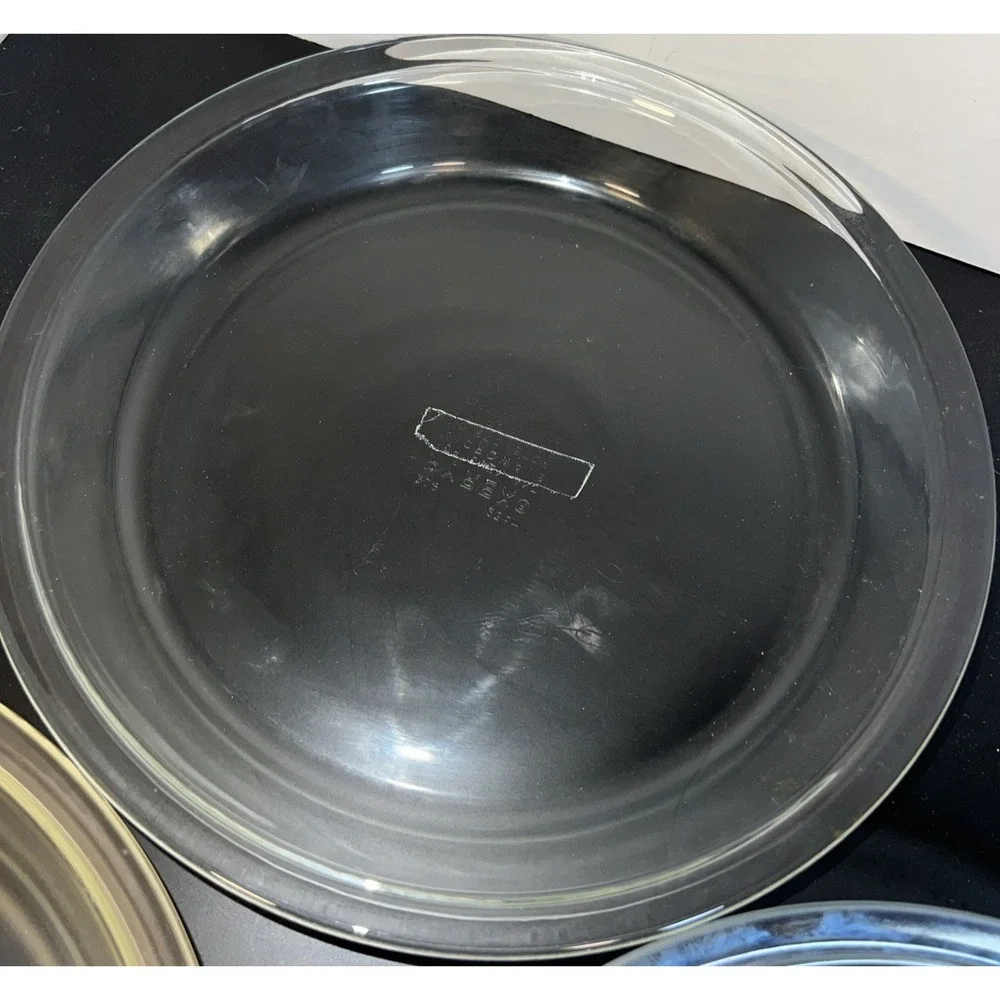 3 Vintage Pyrex Pie‎ Plates Marked 209 Clear Glass